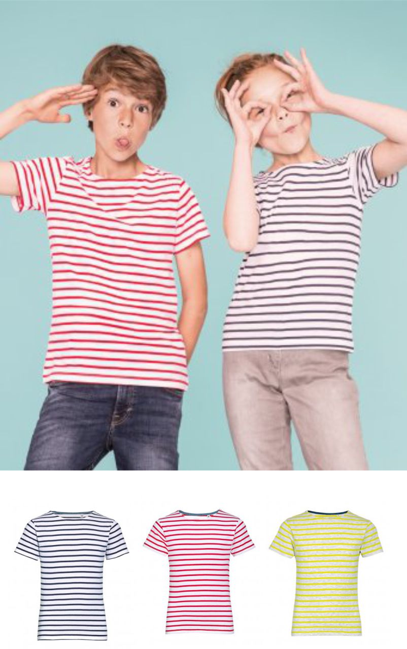 Sol's 01400 Kid's Miles Stripe Tee Shirt